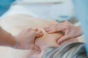 woman getting a back massage