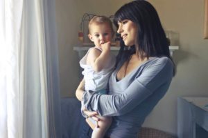 woman and her child