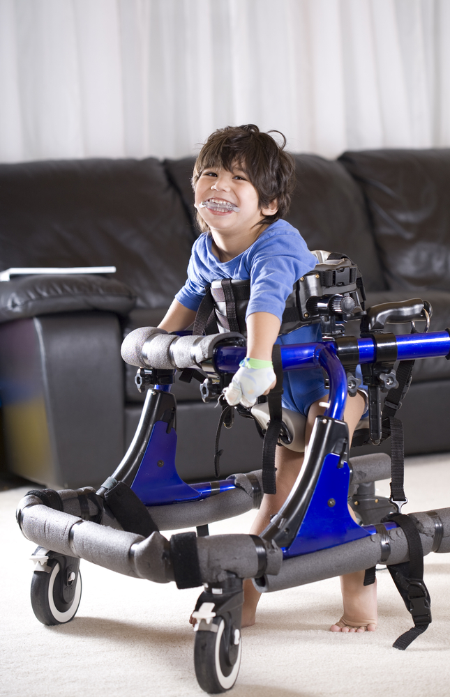 chest-support walker for children with cerebral palsy