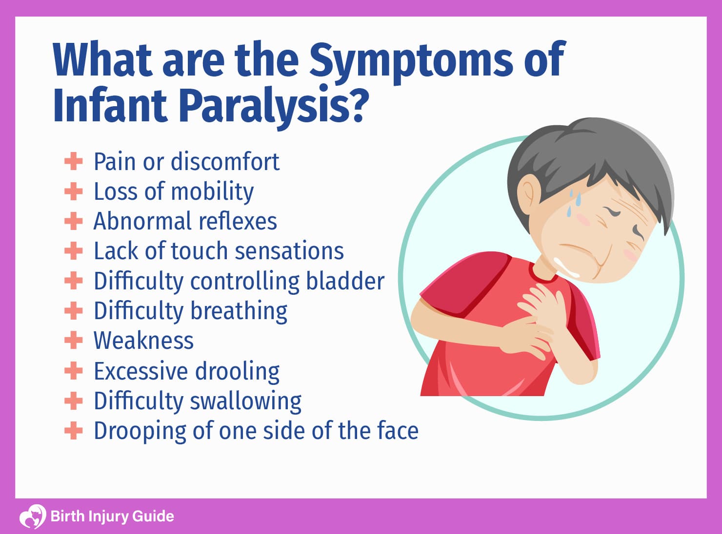 what are the symptoms of infant paralysis?
