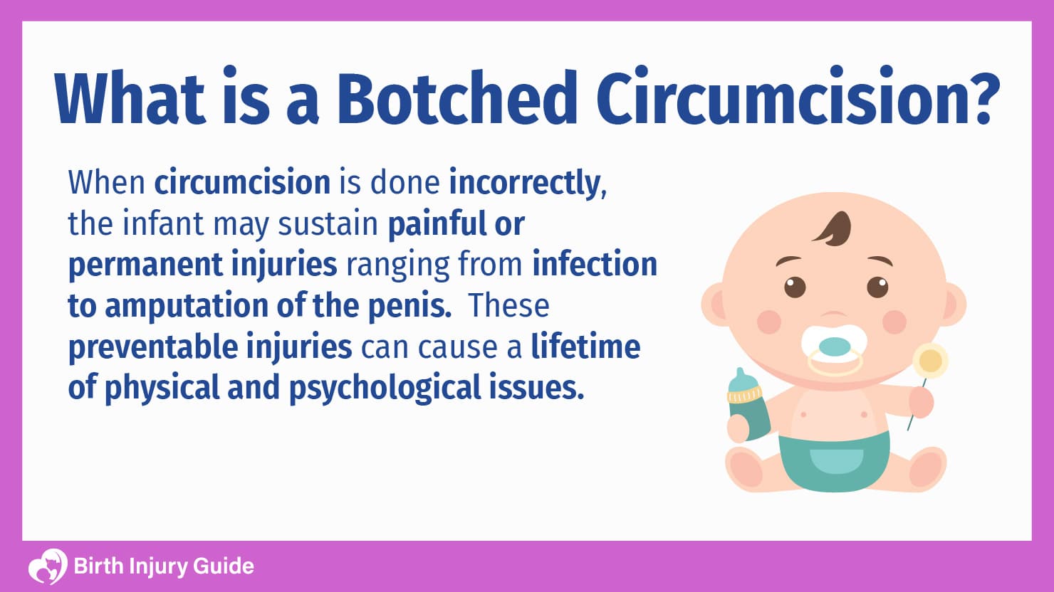 baby with a botched circumcision